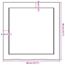 væghylde 40x40x(2-4) cm ubehandlet massivt egetræ