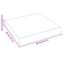 væghylde 40x40x(2-6) cm ubehandlet massivt egetræ