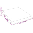 væghylde 40x50x(2-4) cm ubehandlet massivt egetræ
