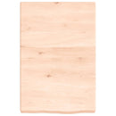 væghylde 40x60x(2-6) cm ubehandlet massivt egetræ