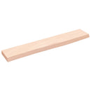 væghylde 60x10x2 cm ubehandlet massivt egetræ