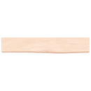 væghylde 60x10x2 cm ubehandlet massivt egetræ
