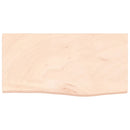 væghylde 60x30x(2-4) cm ubehandlet massivt egetræ