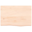 væghylde 60x40x(2-4) cm ubehandlet massivt egetræ