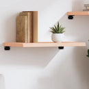 væghylde 60x40x(2-4) cm ubehandlet massivt egetræ
