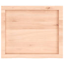 væghylde 60x50x(2-4) cm ubehandlet massivt egetræ