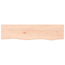 væghylde 80x20x2 cm ubehandlet massivt egetræ