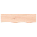 væghylde 80x20x4 cm ubehandlet massivt egetræ