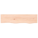 væghylde 80x20x6 cm ubehandlet massivt egetræ