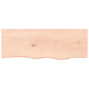 væghylde 80x30x(2-4) cm ubehandlet massivt egetræ