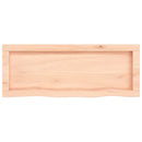 væghylde 80x30x(2-6) cm ubehandlet massivt egetræ