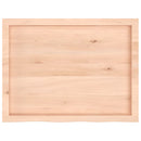væghylde 80x60x(2-4) cm ubehandlet massivt egetræ