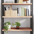 væghylde 80x60x(2-4) cm ubehandlet massivt egetræ
