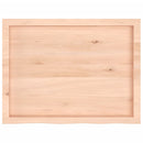 væghylde 80x60x(2-6) cm ubehandlet massivt egetræ