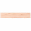 væghylde 100x20x4 cm ubehandlet massivt egetræ
