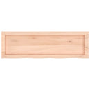 væghylde 100x30x(2-4) cm ubehandlet massivt egetræ