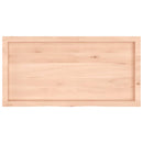 væghylde 100x50x(2-6) cm ubehandlet massivt egetræ