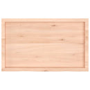 væghylde 100x60x(2-6) cm ubehandlet massivt egetræ