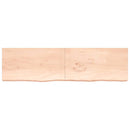 væghylde 220x60x(2-6) cm ubehandlet massivt egetræ