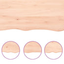 væghylde 220x60x(2-6) cm ubehandlet massivt egetræ
