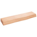 væghylde 40x10x4 cm behandlet massivt egetræ lysebrun