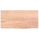 væghylde 40x20x6 cm behandlet massivt egetræ lysebrun