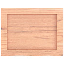 væghylde 40x30x(2-6) cm behandlet massivt egetræ lysebrun