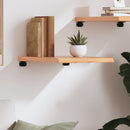 væghylde 40x60x(2-4) cm behandlet massivt egetræ lysebrun