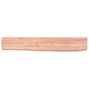 væghylde 60x10x6 cm behandlet massivt egetræ lysebrun