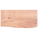 væghylde 60x30x(2-4) cm behandlet massivt egetræ lysebrun