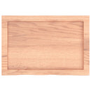 væghylde 60x40x(2-4) cm behandlet massivt egetræ lysebrun