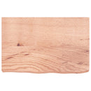 væghylde 60x40x(2-6) cm behandlet massivt egetræ lysebrun