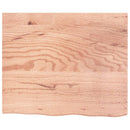 væghylde 60x50x2 cm behandlet massivt egetræ lysebrun