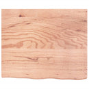 væghylde 60x50x(2-4) cm behandlet massivt egetræ lysebrun