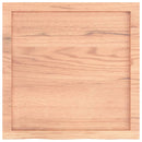 væghylde 60x60x(2-4) cm behandlet massivt egetræ lysebrun