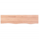væghylde 80x20x4 cm behandlet massivt egetræ lysebrun