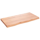 væghylde 80x40x(2-4) cm behandlet massivt egetræ lysebrun