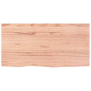 væghylde 80x40x(2-6) cm behandlet massivt egetræ lysebrun