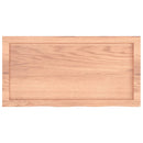 væghylde 80x40x(2-6) cm behandlet massivt egetræ lysebrun