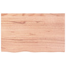 væghylde 80x50x(2-6) cm behandlet massivt egetræ lysebrun