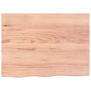 væghylde 80x60x2 cm behandlet massivt egetræ lysebrun