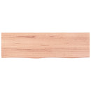 væghylde 100x30x(2-4) cm behandlet massivt egetræ lysebrun