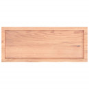 væghylde 100x40x(2-4) cm behandlet massivt egetræ lysebrun