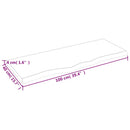 væghylde 100x40x(2-4) cm behandlet massivt egetræ lysebrun