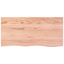 væghylde 100x50x2 cm behandlet massivt egetræ lysebrun