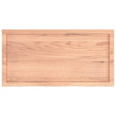 væghylde 100x50x(2-6) cm behandlet massivt egetræ lysebrun