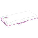 væghylde 100x50x(2-6) cm behandlet massivt egetræ lysebrun
