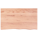 væghylde 100x60x(2-4) cm behandlet massivt egetræ lysebrun