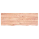 væghylde 120x40x(2-4) cm behandlet massivt egetræ lysebrun