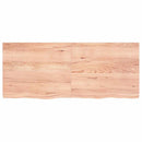 væghylde 120x50x(2-4) cm behandlet massivt egetræ lysebrun
